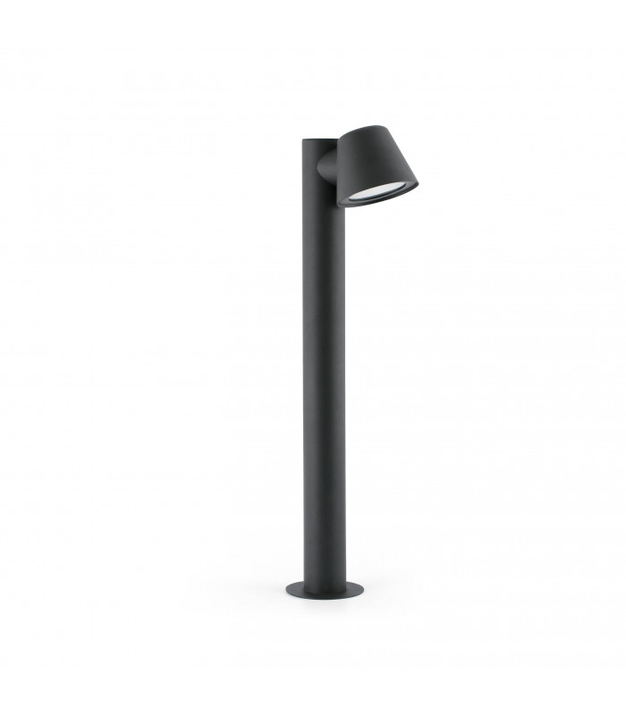 1 Light Outdoor Bollard Light Dark Grey IP44, GU10