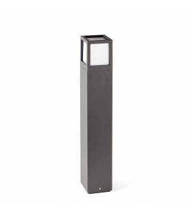 1 Light Outdoor Bollard Light Dark Grey IP54, E27