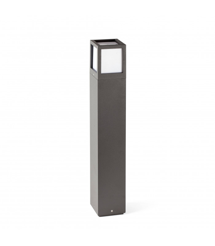 1 Light Outdoor Bollard Light Dark Grey IP54, E27