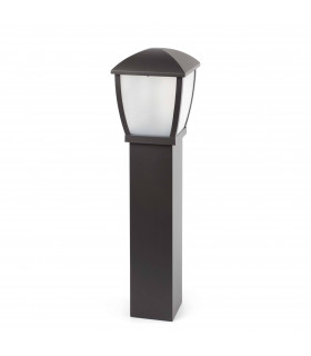 1 Light Outdoor Bollard Light Dark Grey IP44, E27