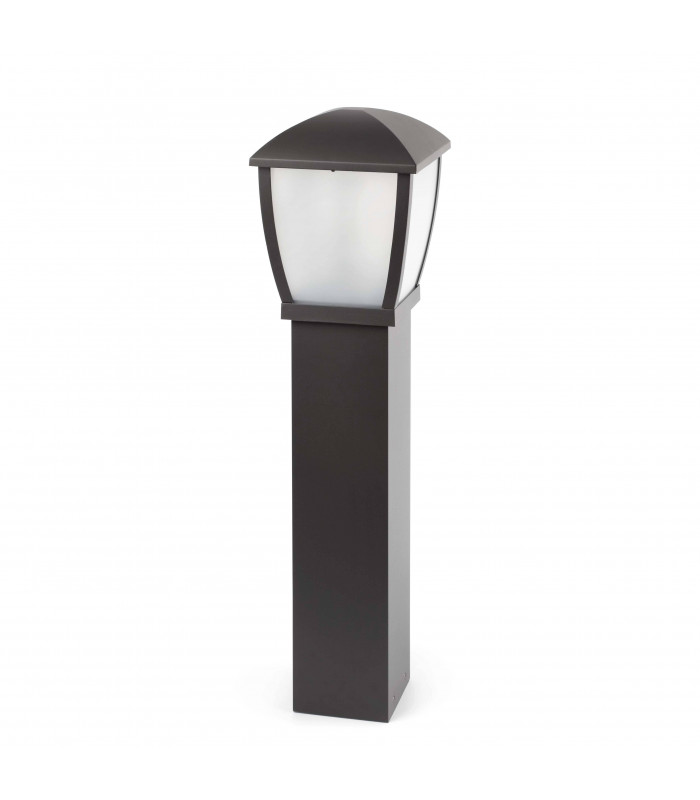 1 Light Outdoor Bollard Light Dark Grey IP44, E27