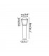 1 Light Outdoor Bollard Light Dark Grey IP44, E27