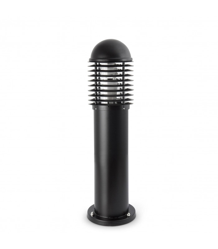 1 Light Outdoor Short Bollard Light Black IP44, E27