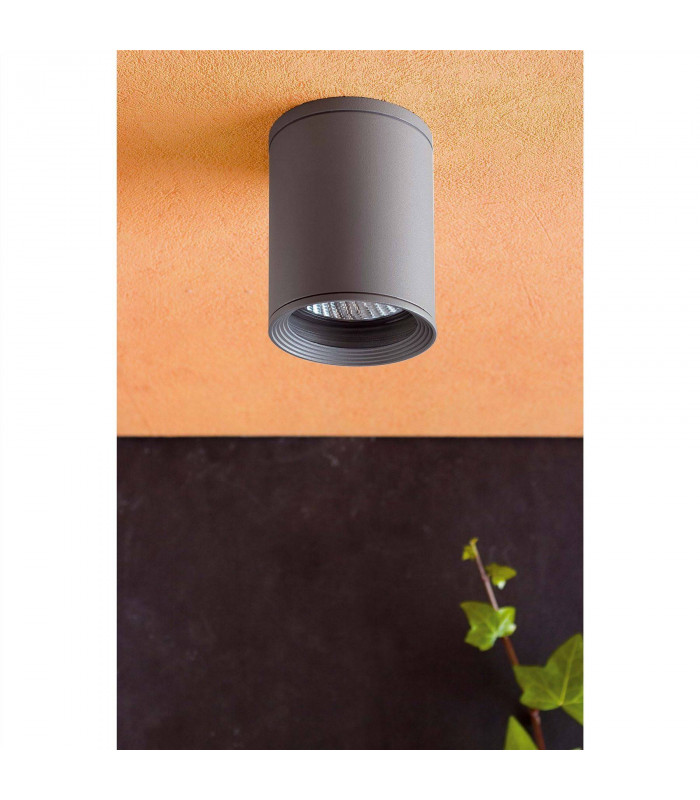 1 Light Outdoor Surface Mounted Ceiling Light Dark Grey IP44