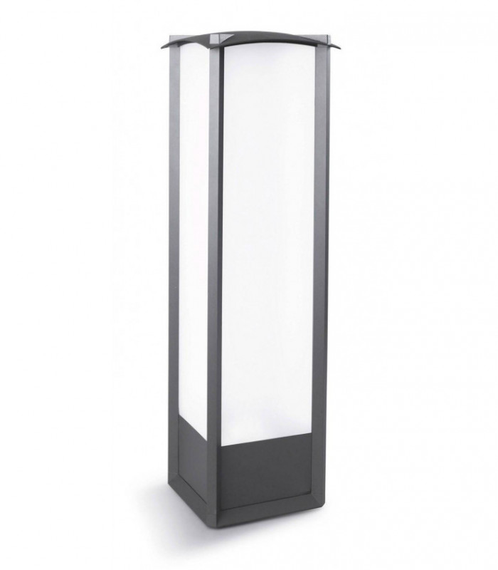 1 Light Outdoor Tall Bollard Light Urban Grey IP44