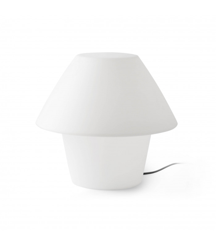 1 Light Outdoor Floor Lamp White IP44, E27