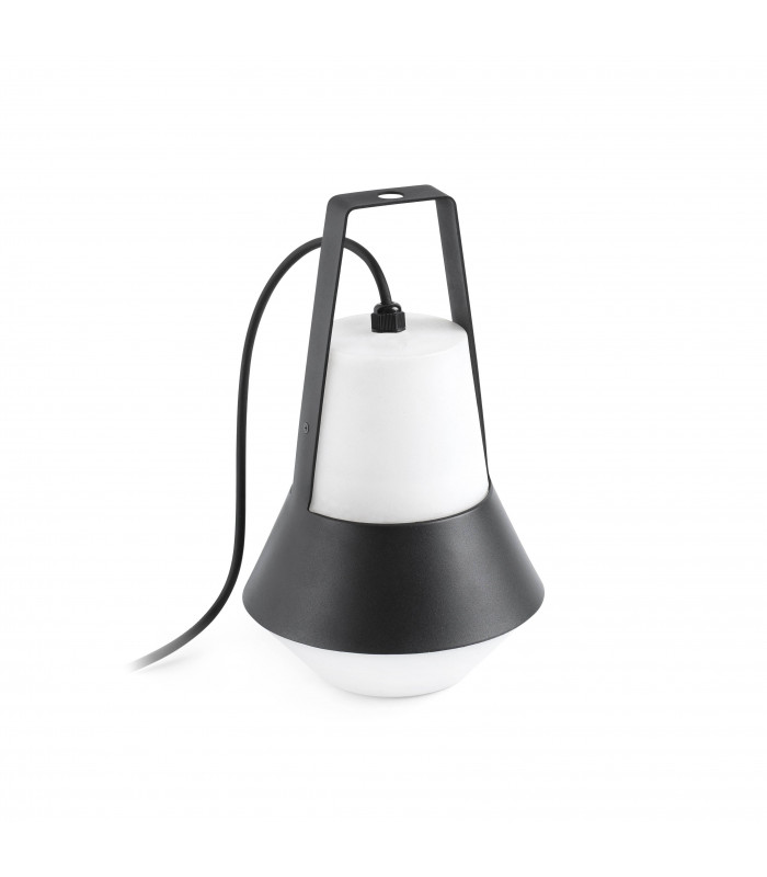 1 Light Outdoor Table Lamp White, Black IP54, E27