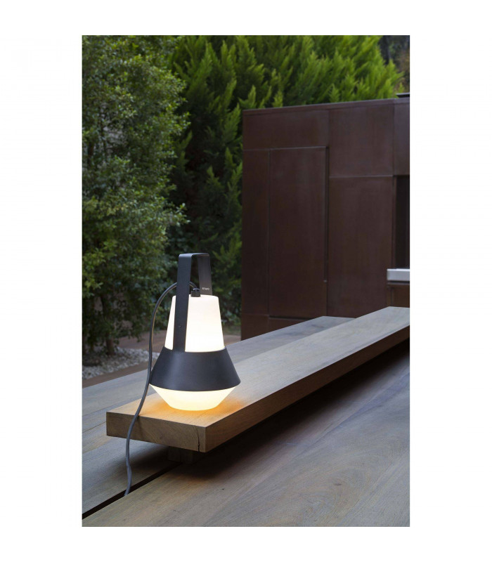 1 Light Outdoor Table Lamp White, Black IP54, E27