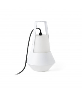 1 Light Outdoor Table Lamp White IP54, E27