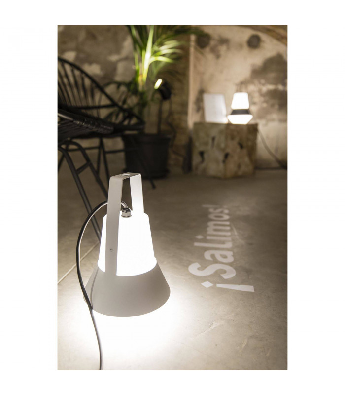 1 Light Outdoor Table Lamp White IP54, E27