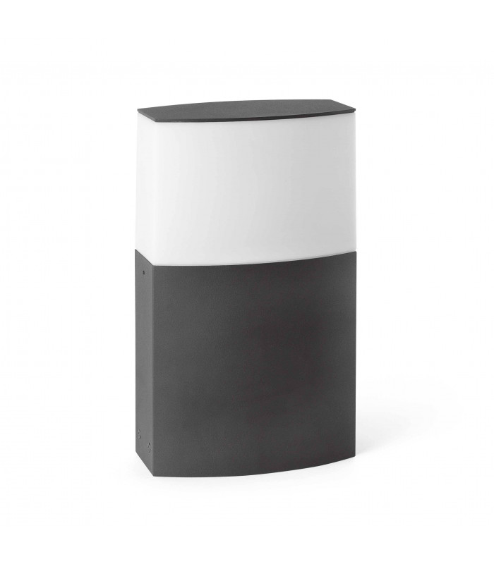 1 Light Outdoor Bollard Pedestal Light White, Dark Grey IP44, E27