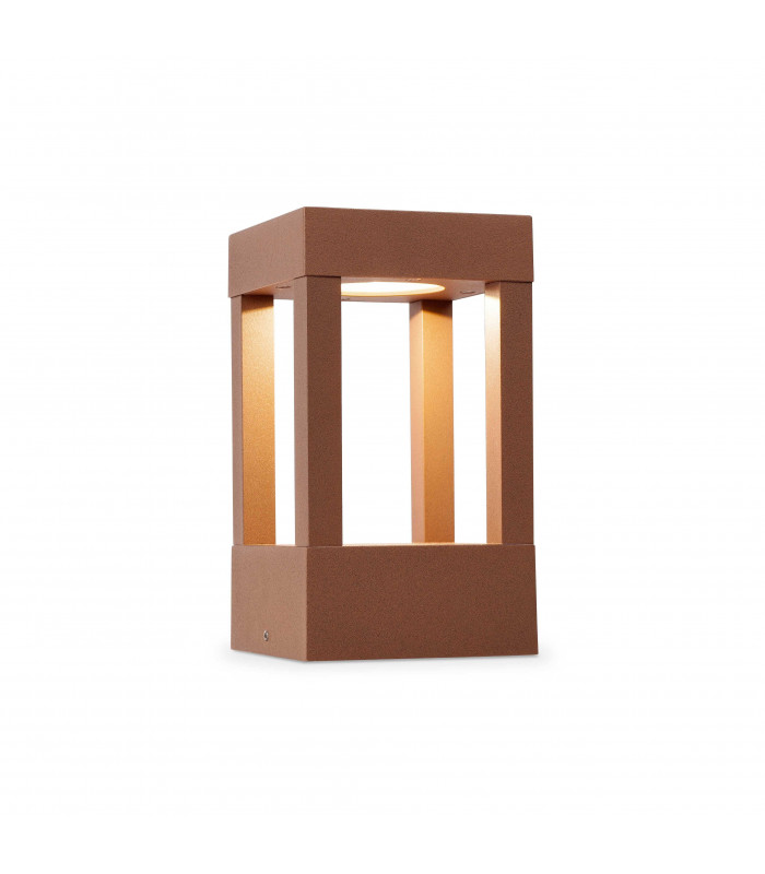 LED Outdoor Pedestal Light Rust Brown IP54