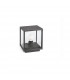 1 Light Outdoor Pedestal Light Dark Grey IP54, E27