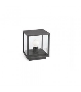 1 Light Outdoor Pedestal Light Dark Grey IP54, E27