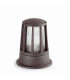 1 Light Outdoor Pedestal Light Dark Grey IP54, E27