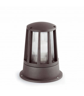 1 Light Outdoor Pedestal Light Dark Grey IP54, E27