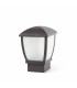 1 Light Outdoor Pedestal Light Dark Grey IP44, E27