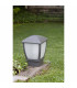 1 Light Outdoor Pedestal Light Dark Grey IP44, E27