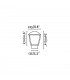 1 Light Outdoor Pedestal Light Dark Grey IP44, E27