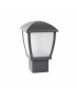 1 Light Outdoor Pedestal Light Dark Grey IP44, E27