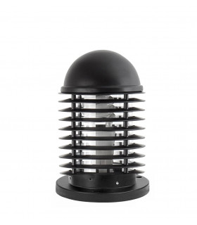 1 Light Outdoor Pedestal Light Black IP44, E27