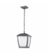1 Light Large Square Outdoor Ceiling Pendant Light White, Dark Grey IP44, E27