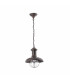1 Light Small Outdoor Ceiling Pendant Light Clear, Rust Brown, E27