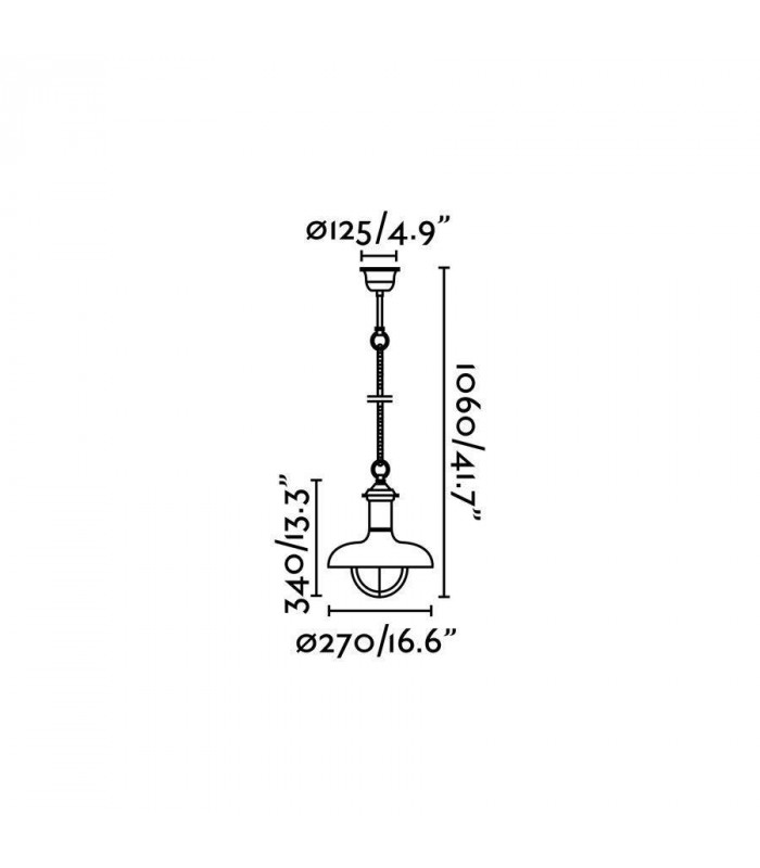 1 Light Small Outdoor Ceiling Pendant Light Clear, Rust Brown, E27