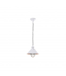 1 Light Small Outdoor Ceiling Pendant Light White, Copper, E27