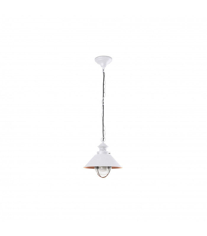 1 Light Small Outdoor Ceiling Pendant Light White, Copper, E27