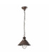 1 Light Small Outdoor Ceiling Pendant Light Clear, Rust Brown, E27
