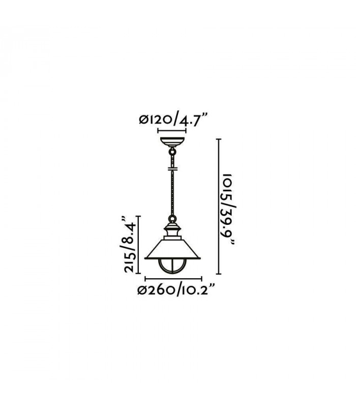 1 Light Small Outdoor Ceiling Pendant Light Clear, Rust Brown, E27