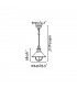1 Light Large Outdoor Ceiling Pendant Light Clear, Rust Brown, E27