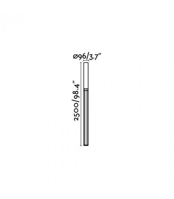 LED Outdoor Lamp Post Dark Grey IP65