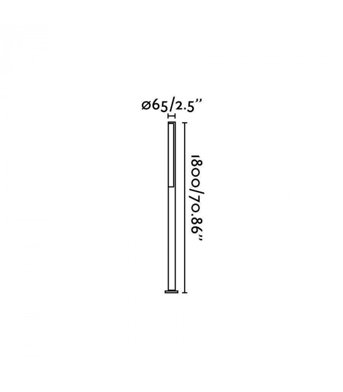 LED Outdoor Lamp Post Dark Grey IP54