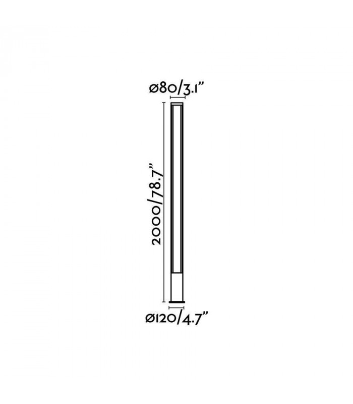 LED Outdoor Lamp Post Dark Grey IP54