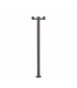 2 Light Outdoor Lamp Post Dark Grey - Base Only IP44, E27
