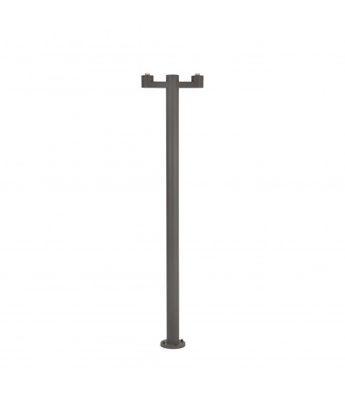 2 Light Outdoor Lamp Post Dark Grey - Base Only IP44, E27