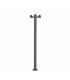 3 Light Outdoor Lamp Post Dark Grey - Base Only IP44, E27
