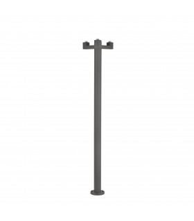 3 Light Outdoor Lamp Post Dark Grey - Base Only IP44, E27
