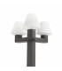 3 Light Outdoor Lamp Post Dark Grey - Base Only IP44, E27