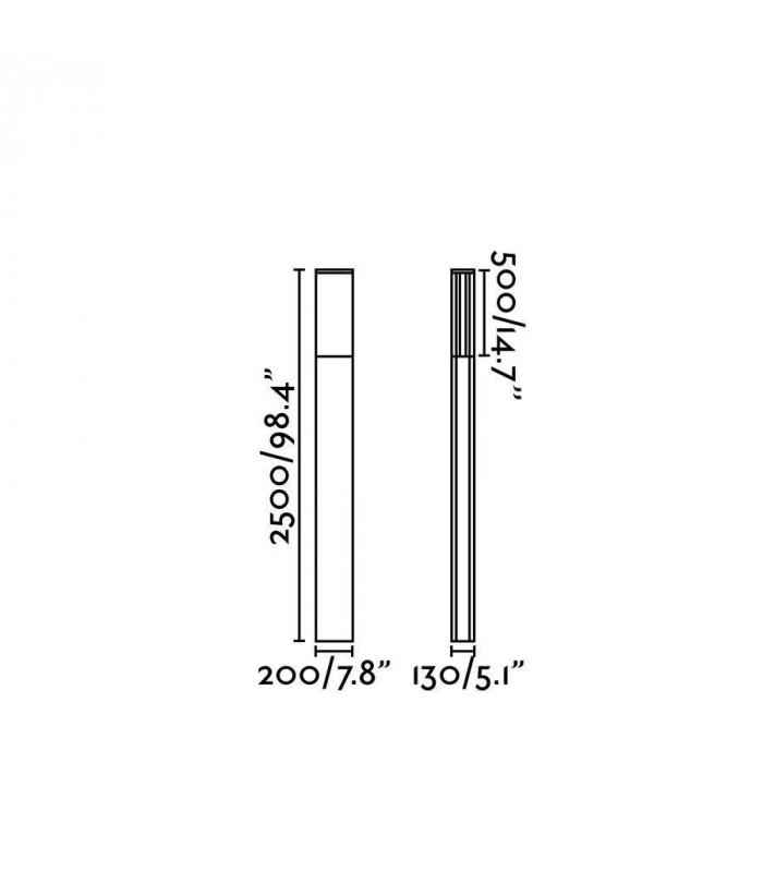 LED Outdoor Lamp Post Dark Grey IP65