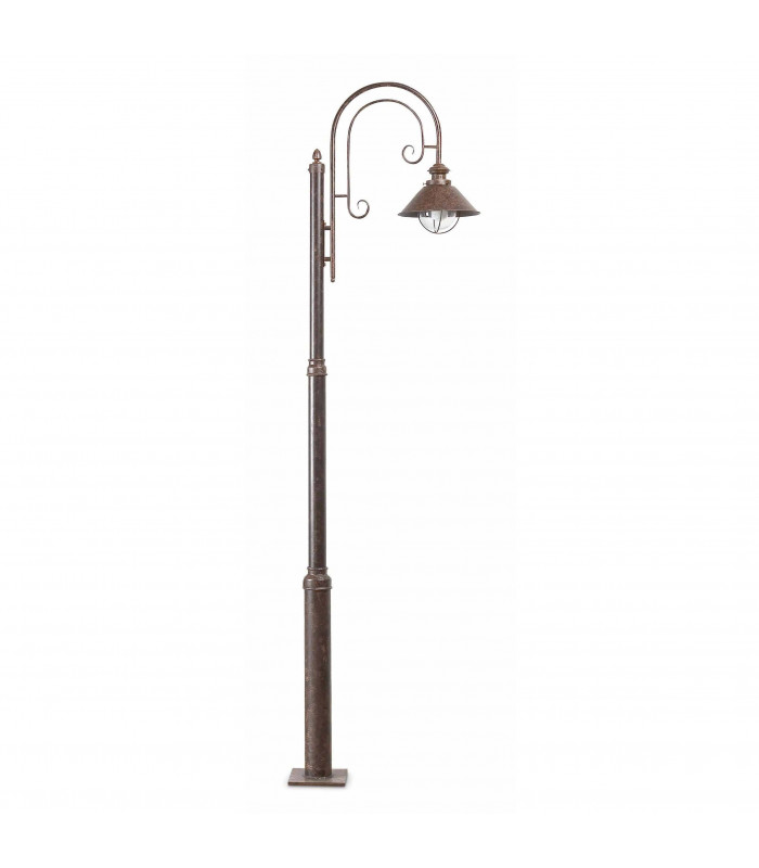 1 Light Lamp Post Rust Brown, E27