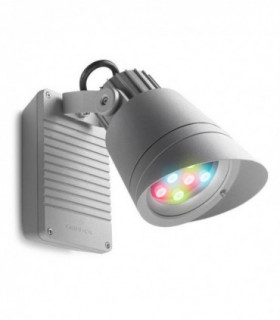 LED 1 Light RGB Dmx Outdoor Spotlight Grey IP65