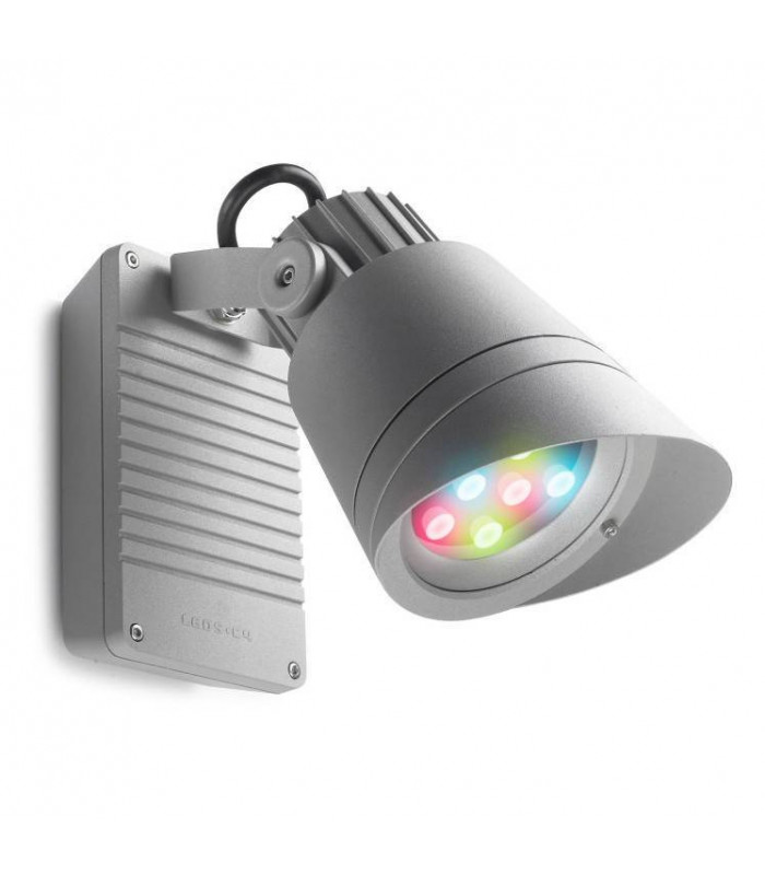 LED 1 Light RGB Dmx Outdoor Spotlight Grey IP65