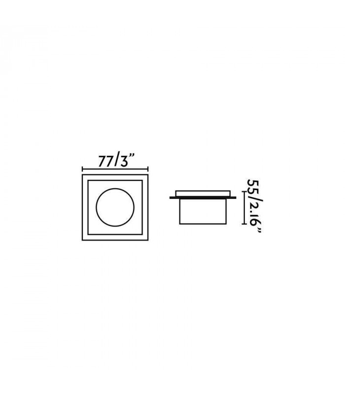 LED Square Recessed Outdoor Ground Light White IP54
