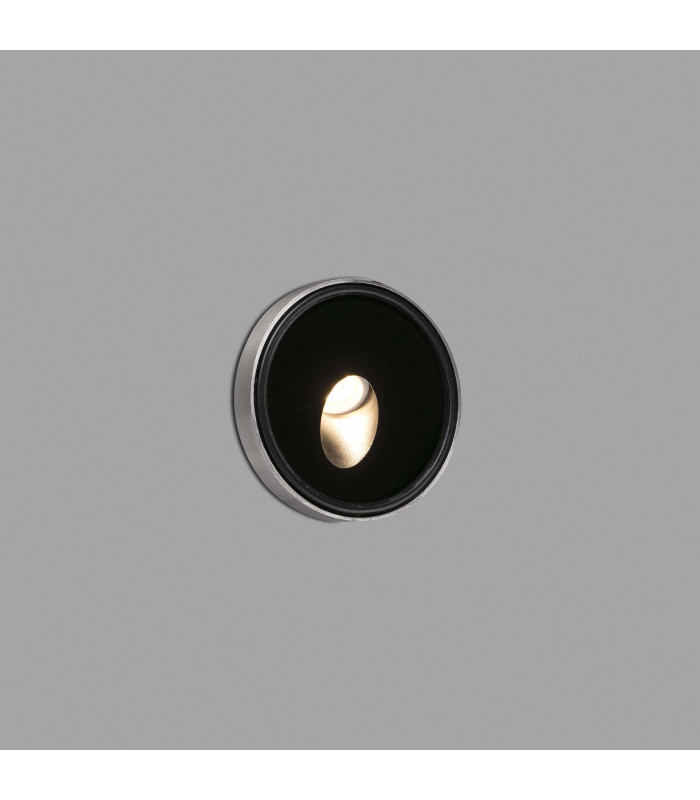 LED Outdoor Recessed Wall Light Black IP67