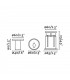 LED Outdoor Recessed Wall Light Black IP67