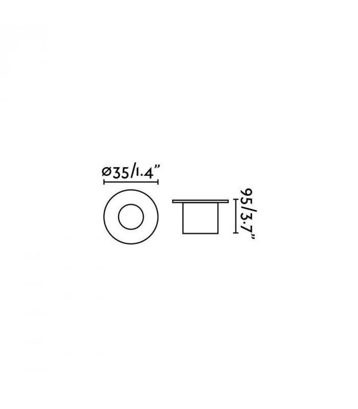 LED Small Outdoor In Ground Recessed Spotlight Matt Nickel IP67