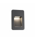 LED Outdoor Recessed Wall Light Dark Grey IP44